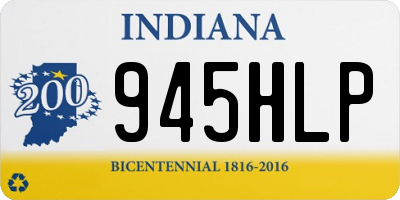IN license plate 945HLP