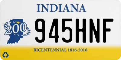 IN license plate 945HNF