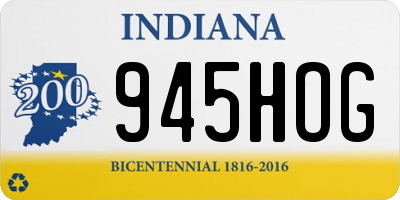 IN license plate 945HOG
