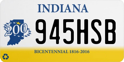 IN license plate 945HSB