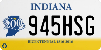 IN license plate 945HSG