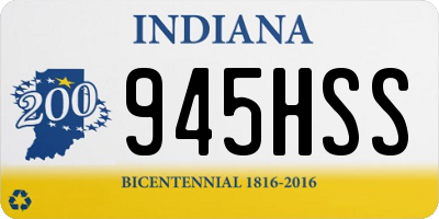 IN license plate 945HSS