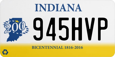 IN license plate 945HVP