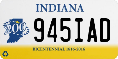 IN license plate 945IAD