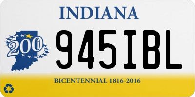 IN license plate 945IBL