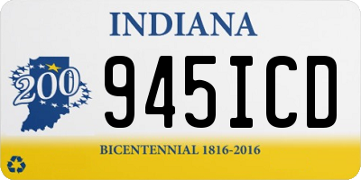 IN license plate 945ICD