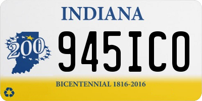 IN license plate 945ICO