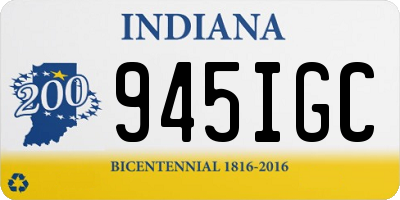 IN license plate 945IGC