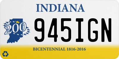 IN license plate 945IGN