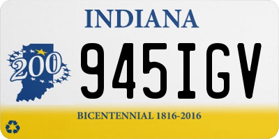 IN license plate 945IGV