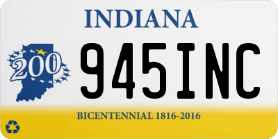 IN license plate 945INC