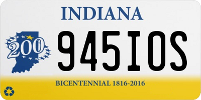 IN license plate 945IOS