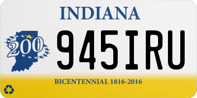 IN license plate 945IRU