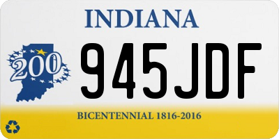 IN license plate 945JDF