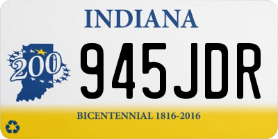 IN license plate 945JDR