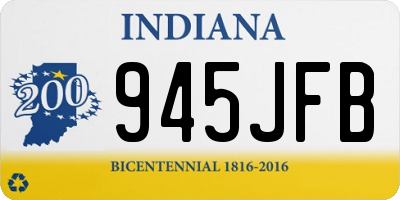 IN license plate 945JFB
