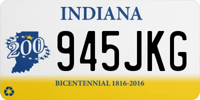 IN license plate 945JKG