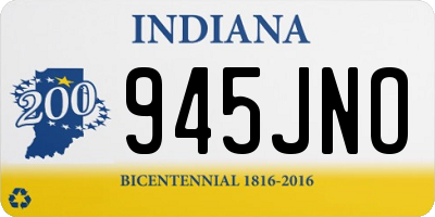 IN license plate 945JNO