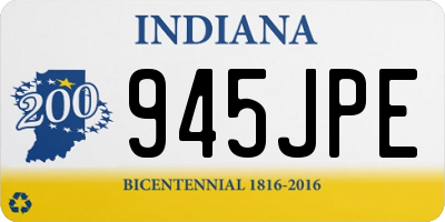 IN license plate 945JPE