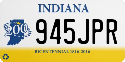 IN license plate 945JPR