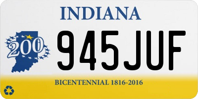 IN license plate 945JUF