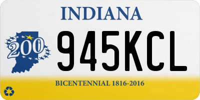 IN license plate 945KCL