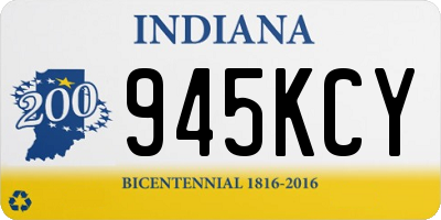IN license plate 945KCY