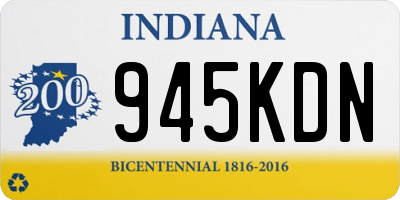 IN license plate 945KDN