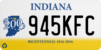 IN license plate 945KFC