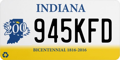 IN license plate 945KFD