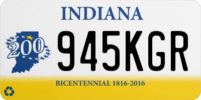 IN license plate 945KGR