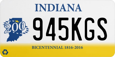 IN license plate 945KGS