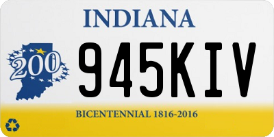 IN license plate 945KIV