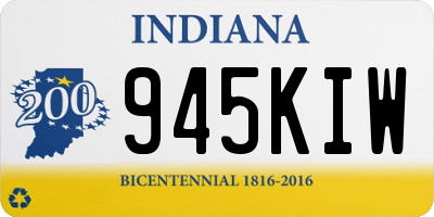 IN license plate 945KIW