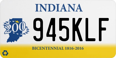 IN license plate 945KLF