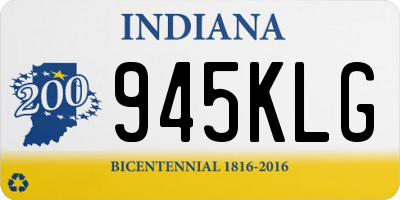 IN license plate 945KLG