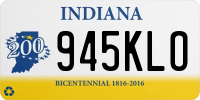 IN license plate 945KLO