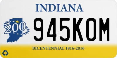 IN license plate 945KOM