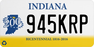IN license plate 945KRP