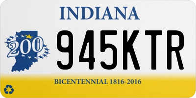IN license plate 945KTR