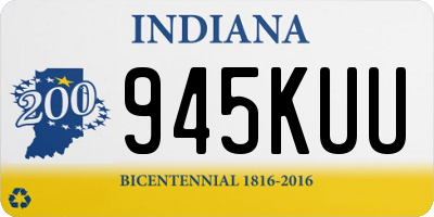IN license plate 945KUU