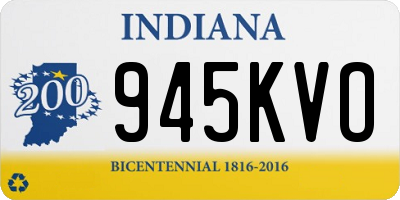 IN license plate 945KVO