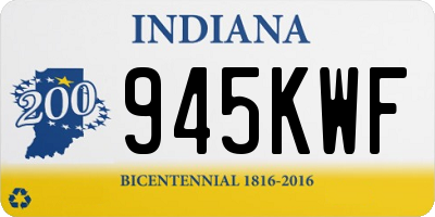IN license plate 945KWF