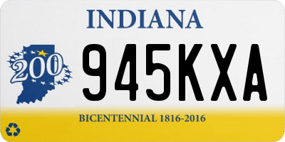 IN license plate 945KXA