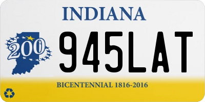 IN license plate 945LAT