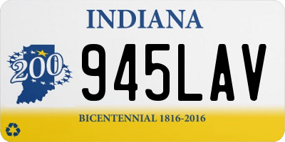 IN license plate 945LAV