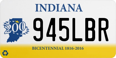IN license plate 945LBR