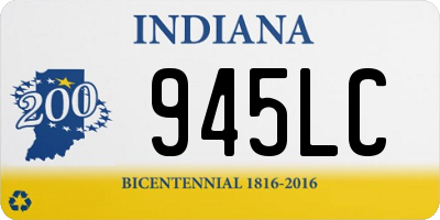 IN license plate 945LC