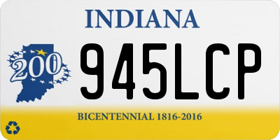 IN license plate 945LCP