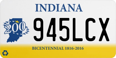 IN license plate 945LCX